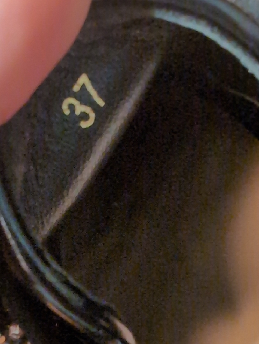 Coliac Black Patent Loafers with Silver Crystal Chain Accent - Picture 4 of 9